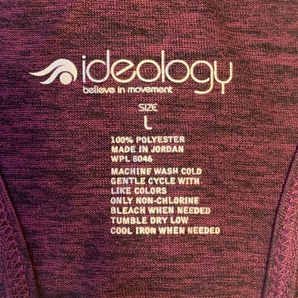 Ideology gym tank, like new, maroon/purple-ish color size L - Picture 3 of 3